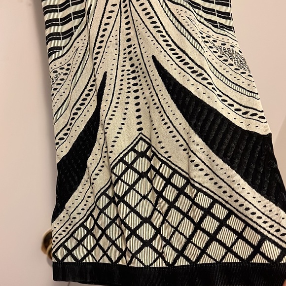 Free People black and white Intarsia Bodycon dress M/L - Picture 3 of 5